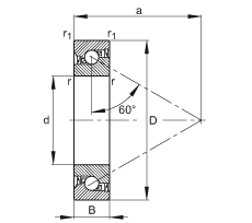 ǽ|S BSB025062-2RS-T, 򣬽| a = 60ƹɂ(c)ܷ