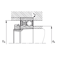 {(dio)S 2208-K-2RS-TVH-C3, (j) DIN 630 (bio)(zhn)Ҫߴ, FףF 1:12ɂ(c)ܷ